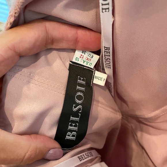 Blush Lace and Chiffon Gown - Picture 4 of 5